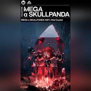 MEGA α SKULLPANDA 400% Red Crystal